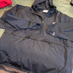 Champion Black Windbreaker Jacket women’s size XL